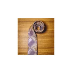 Silk Tie with Geometric Pattern
